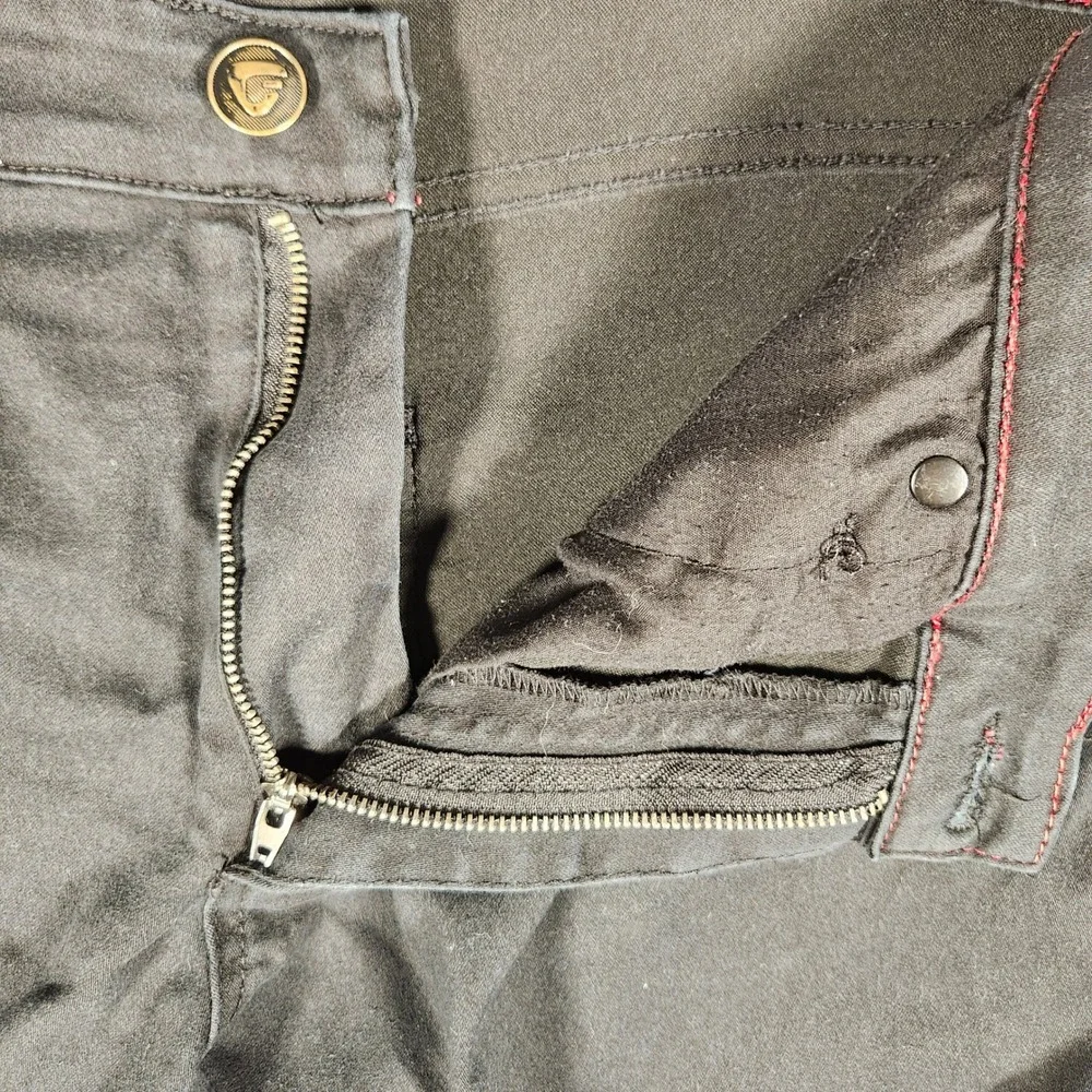 Fried Denim Moto Jeans Mens 38x32‎ Black Excellent Slim Fit Biker Pants